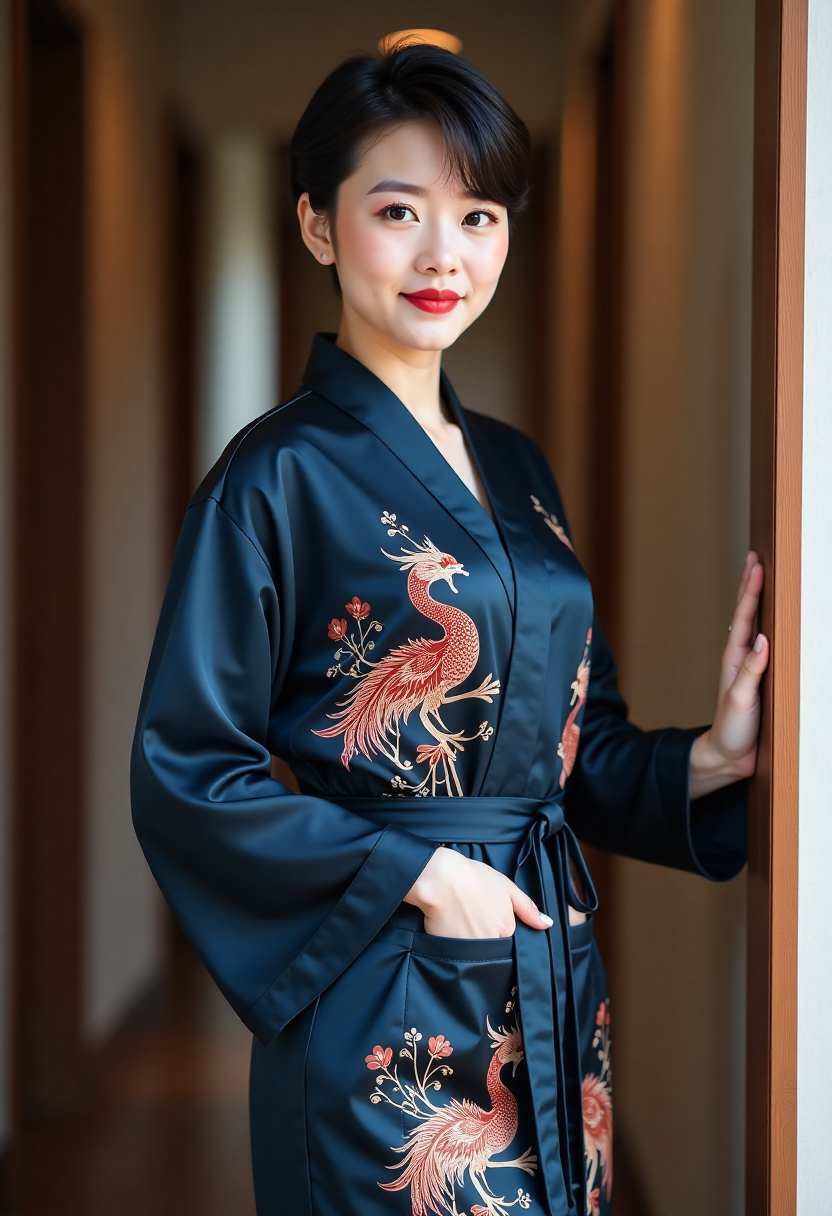 厨房灯光下的手机屏幕